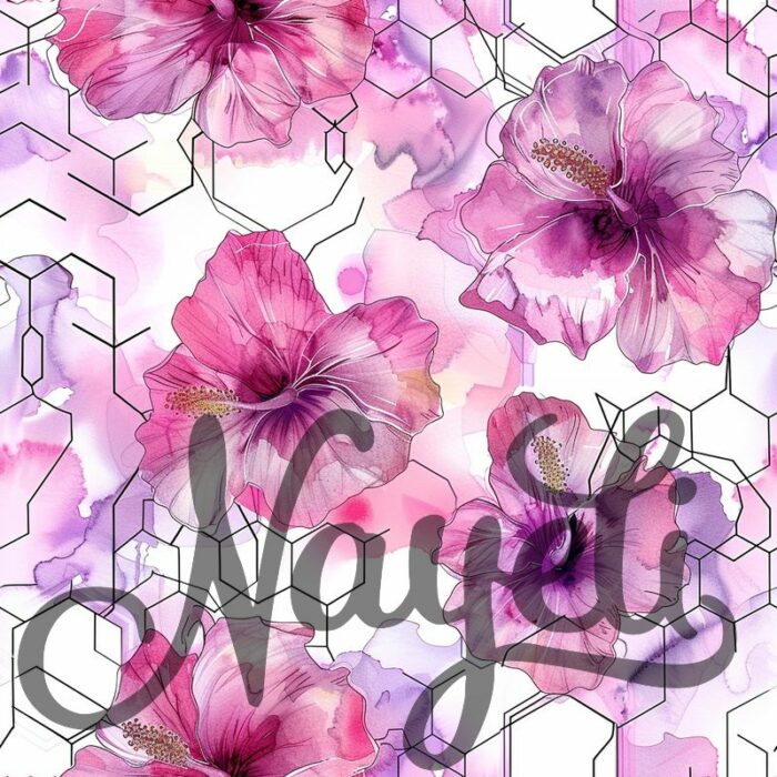 Hexagon Florals pink – Bild 2