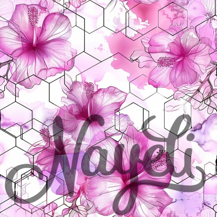 Hexagon Florals pink – Bild 3