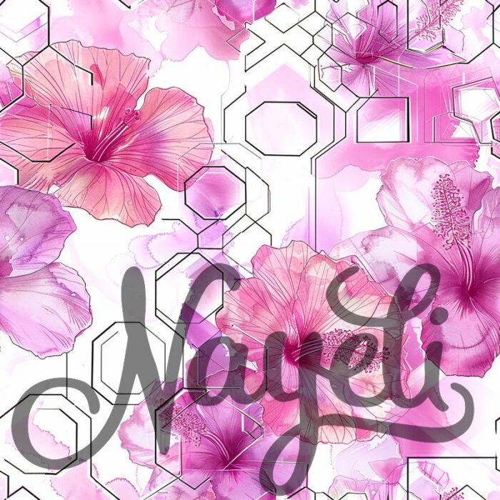 Hexagon Florals pink – Bild 4