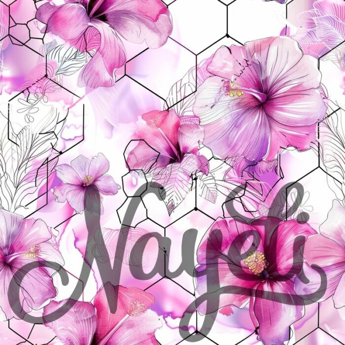 Hexagon Florals pink – Bild 5