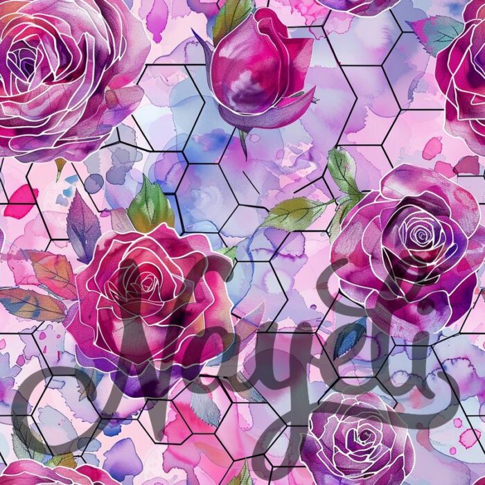 Hexagon Florals pink – Bild 8