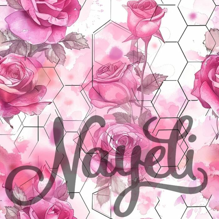 Hexagon Florals pink – Bild 16