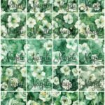 Hexagon Florals green