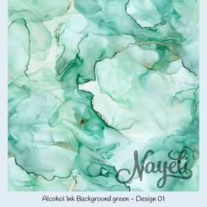 Alcohol Ink Background green – Bild 2
