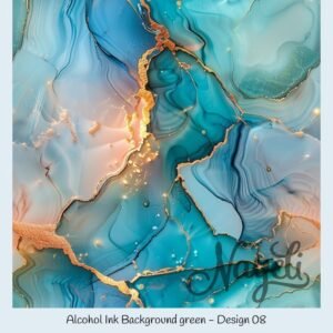 Alcohol Ink Background green – Bild 9