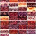 Floral Mandala Borders red