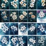 Floral Panels teal