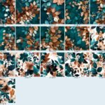 Autumn Lagoon watercolor leaves