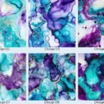 Alcohol Ink Lila Türkis