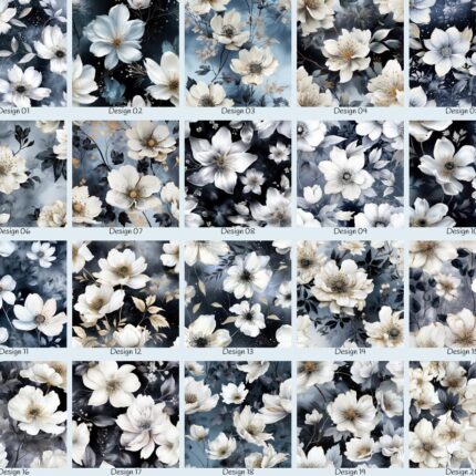 Flowers Black and White