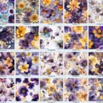 Flowers purple yellow