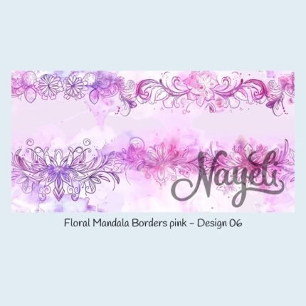 Floral Mandala Borders pink