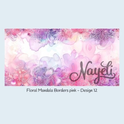 Floral Mandala Borders pink