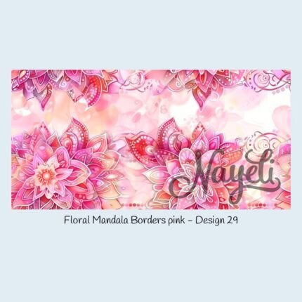 Floral Mandala Borders pink