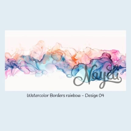 Watercolor Borders rainbow