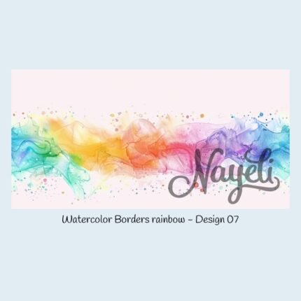 Watercolor Borders rainbow