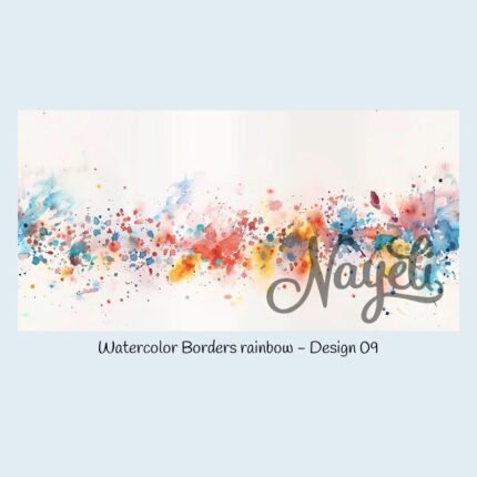 Watercolor Borders rainbow