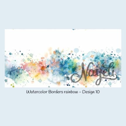 Watercolor Borders rainbow