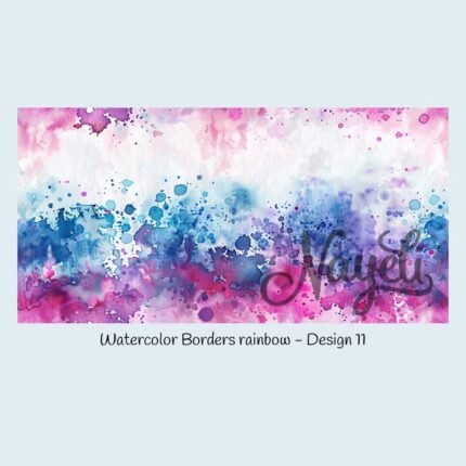 Watercolor Borders rainbow