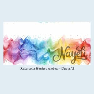 Watercolor Borders rainbow – Bild 13