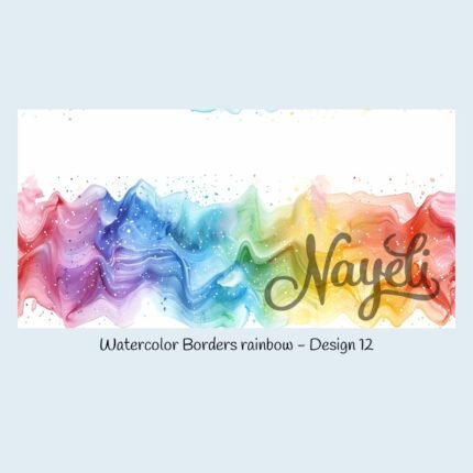 Watercolor Borders rainbow