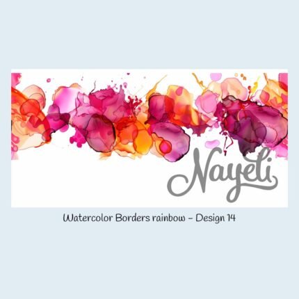 Watercolor Borders rainbow