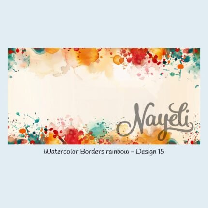 Watercolor Borders rainbow