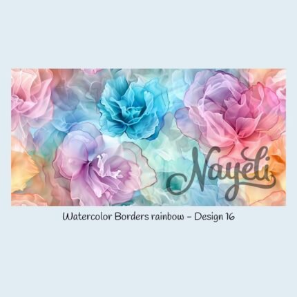 Watercolor Borders rainbow