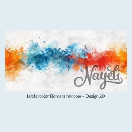 Watercolor Borders rainbow