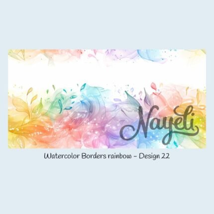 Watercolor Borders rainbow