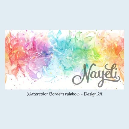 Watercolor Borders rainbow