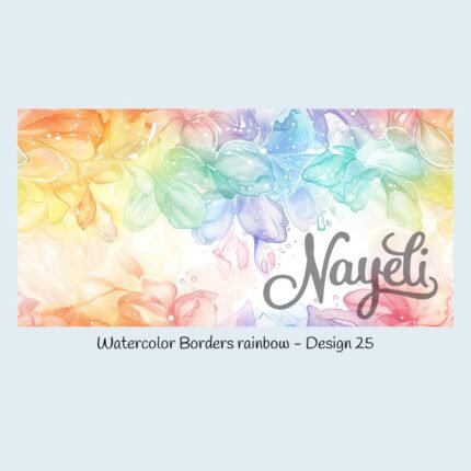 Watercolor Borders rainbow