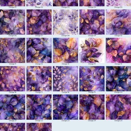 Purple Leaves Panel