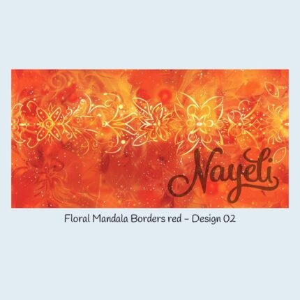 Floral Mandala Borders red