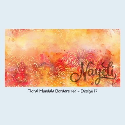 Floral Mandala Borders red