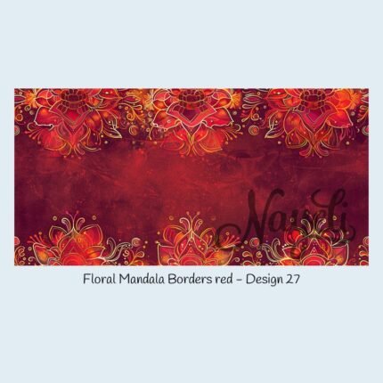 Floral Mandala Borders red