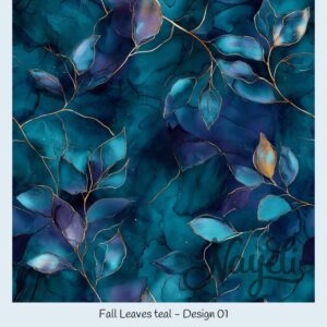 Fall Leaves teal – Bild 2