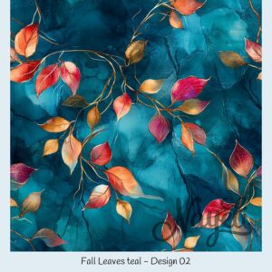 Fall Leaves teal – Bild 3