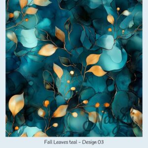 Fall Leaves teal – Bild 4