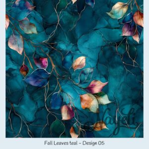Fall Leaves teal – Bild 6