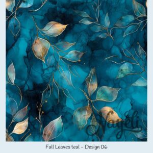 Fall Leaves teal – Bild 7