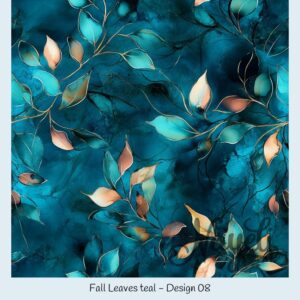 Fall Leaves teal – Bild 9
