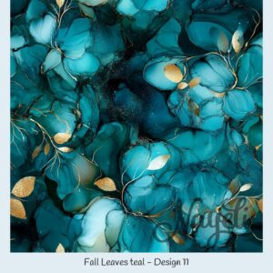 Fall Leaves teal – Bild 12
