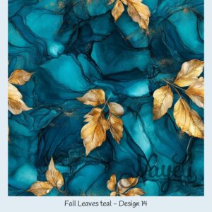 Fall Leaves teal – Bild 15