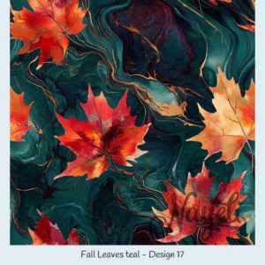 Fall Leaves teal – Bild 18