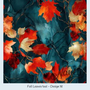 Fall Leaves teal – Bild 19