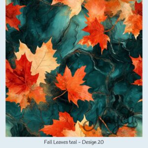 Fall Leaves teal – Bild 21