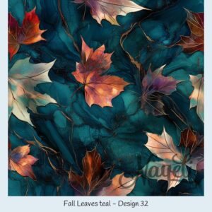 Fall Leaves teal – Bild 33