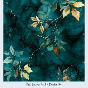 Fall Leaves teal – Bild 35
