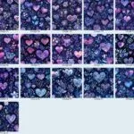 Hearts purple